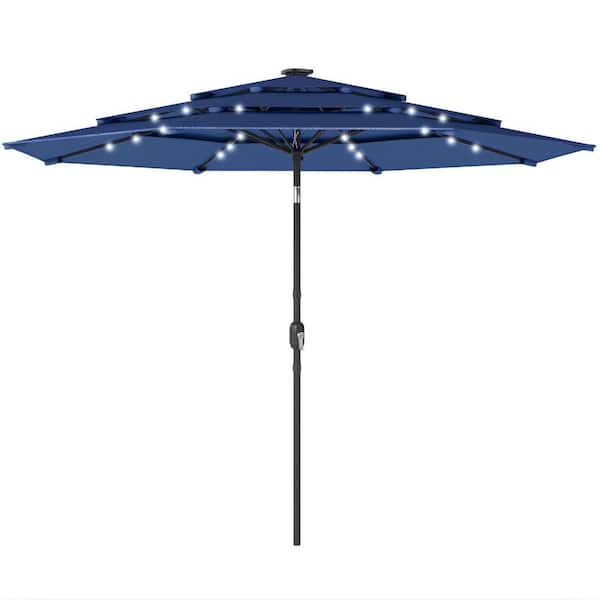 home depot 9 patio umbrella Watch Sunnyglade 9' Featuring a bronze aluminum frame With Stand - 9 ft.