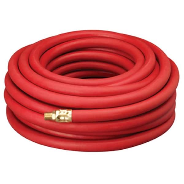 Amflo 1/2 in. x 50 ft. Red Rubber Hose with 1/2 in. 300 psi NPT Fittings