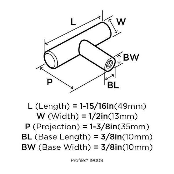 Oil-Rubbed Bronze Bar Cabinet Knob with Mounting Hardware