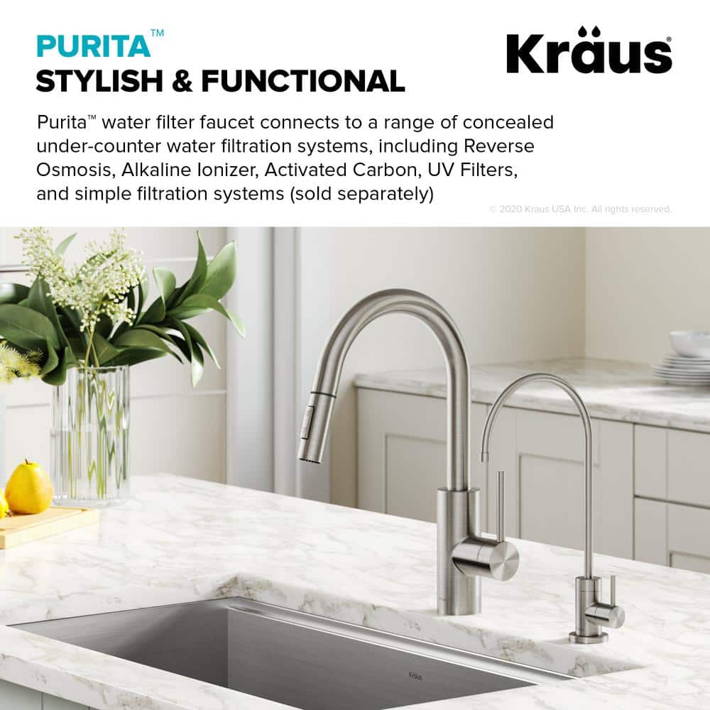 Purita Spot Free Stainless Steel Kitchen Water Filter Faucet
