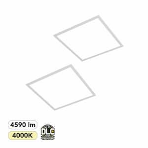 2 ft. x 2 ft. 300-Watt Equivalent White Integrated LED Backlit Troffer, 4590 Lumens, 4000K Bright White (2-Pack)