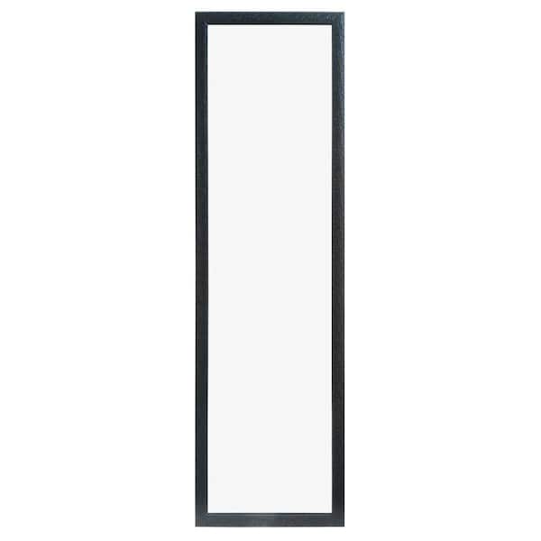 Unbranded 14 in. W x 50 in. H Large Rectangular Float Framed Full Body Mirror Wall Bathroom Vanity Mirror in Black