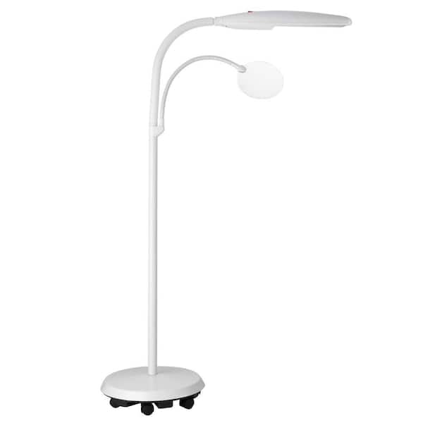 Daylight 44 in. White Easy-Twist Floor Lamp