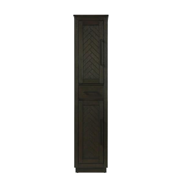 18 in. W x 72 in. D x in. H Brown Freestanding Linen Cabinet