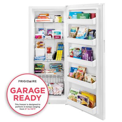 16 cu. ft. Frost Free Upright Freezer with Garage Ready, EvenTemp and Reversible Door in White