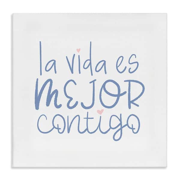 Stupell Industries Life's Better with You by SD Graphics Studio Gallery Wrapped Unframed Typography Graphic Art Print 24 in. x 24 in.