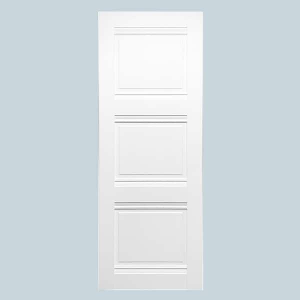 Valusso design doors 32 in. X 80 in. Sarasota White Prefinished Solid Core Wood Interior Door Slab No Bore