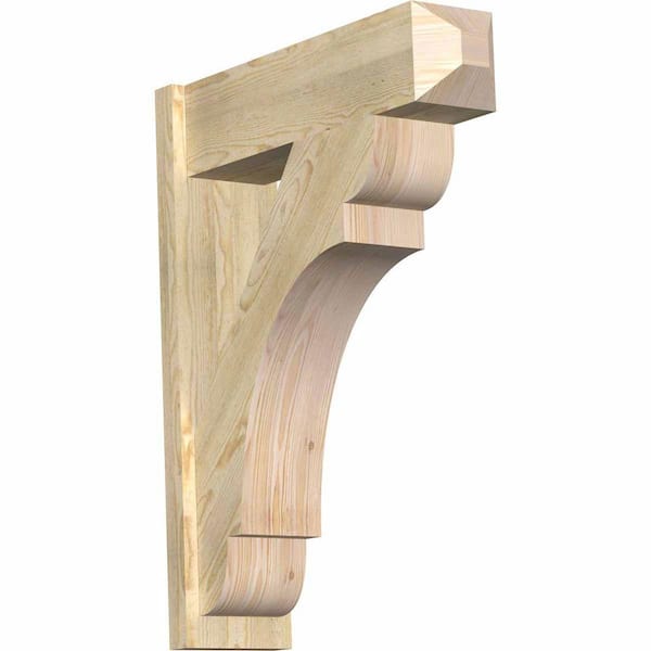 Ekena Millwork 8 in. x 36 in. x 28 in. Olympic Craftsman Rough Sawn Douglas Fir Outlooker