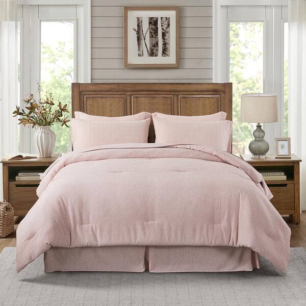 JML 8-Piece Pink Microfiber Cationic Dyeing Cal King Comforter Set  CCS-BGD-CK - The Home Depot