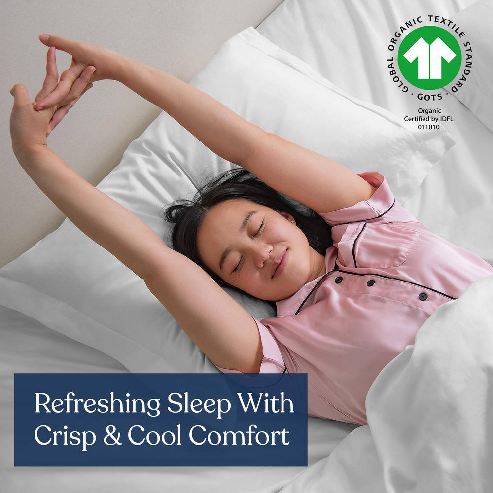 King Midnight Blue Organic Cotton Percale Duvet Set