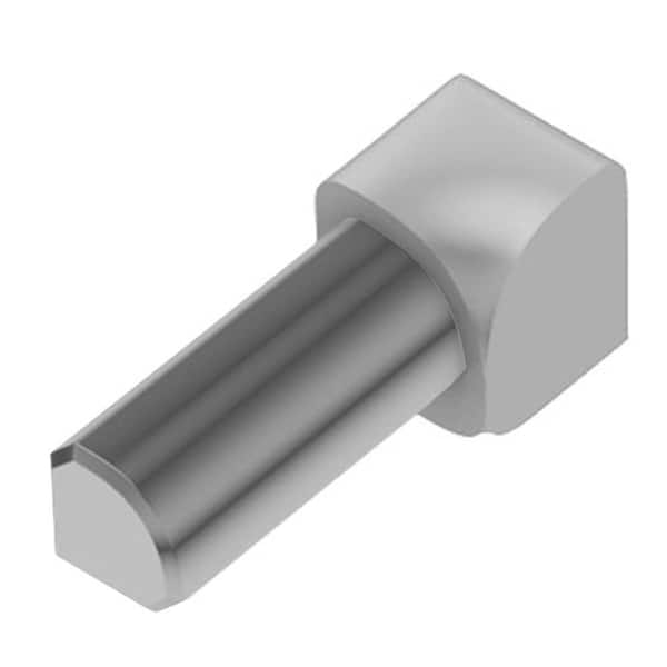 Schluter Rondec Light Grey Color-Coated Aluminum 3/8 in. x 1 in. Metal 90 Degree Inside Corner