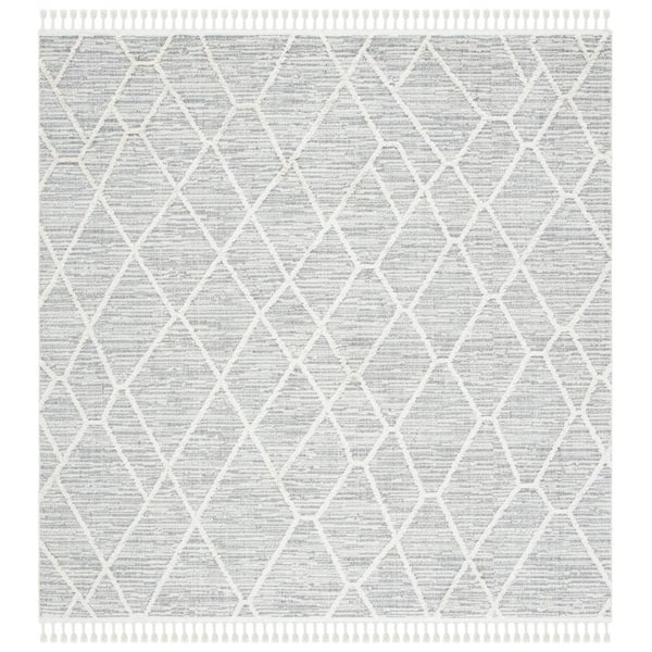 SAFAVIEH Marrakesh Beige 5 ft. x 5 ft. Square High-low Diamond Area Rug