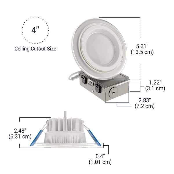 RL Dual Zone 4 in. Smart Wi-Fi Canless Integrated LED Recessed Downlight Connected by WiZ Pro