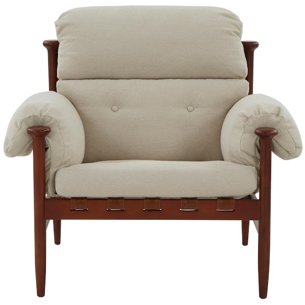 SAFAVIEH Blakeson Taupe/Dark Brown Accent Chair