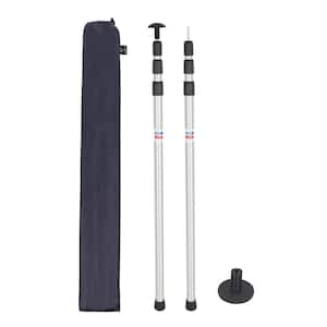 90 in. Aluminum Lightweight Adjustable Camping Tarp Poles for Shelter, Hammock Rain Fly, Awning (2-Pack)