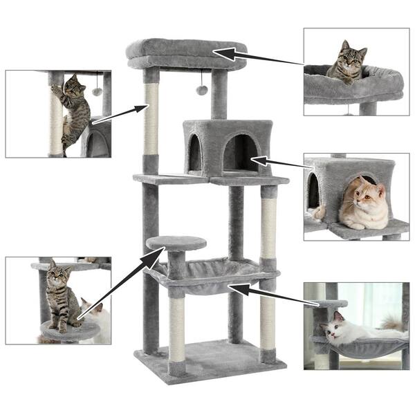 gray cat condo
