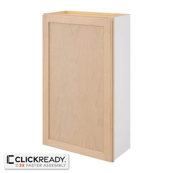 24 in. W x 12 in. D x 42 in. H Ready to Assemble Wall Kitchen Cabinet in Unfinished with CLICKREADY Technology