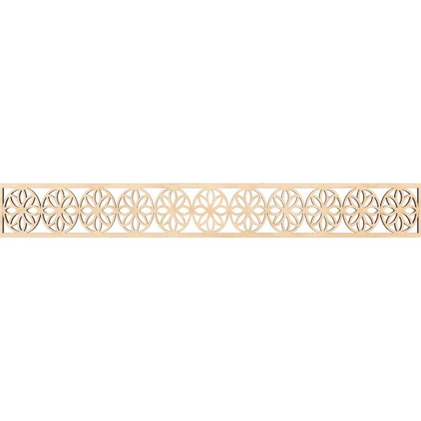 Ekena Millwork Blume Fretwork 0.375 in. D x 46.5 in. W x 6 in. L Birch Wood Panel Moulding