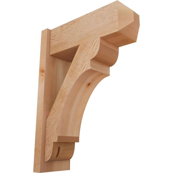 Ekena Millwork 8 in. x 30 in. x 22 in. Olympic Craftsman Rough Sawn Western Red Cedar Outlooker