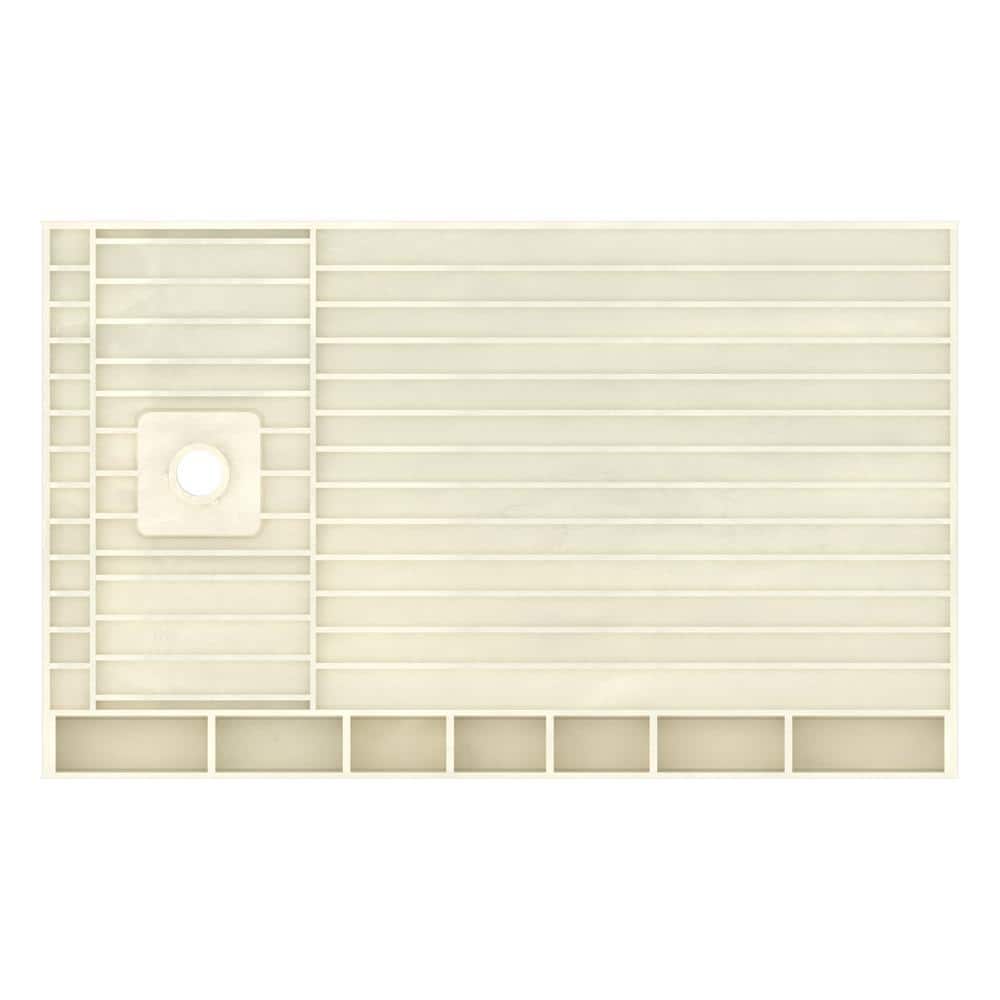 Matte Black 48" x 36" Rectangular Shower Base with Drain