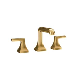 Oak Widespread 2-Handle Bathroom Faucet with Push Pop Drain Assembly in Brushed Bronze (1.0 GPM)