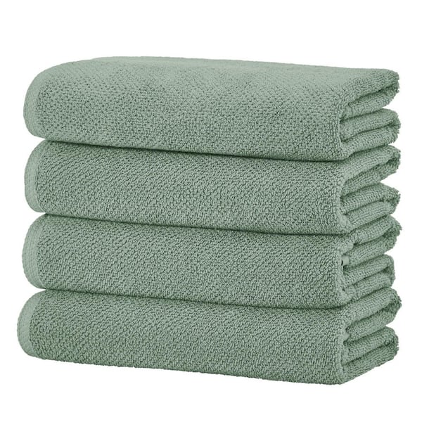 Eucalyptus 4-Pack Cotton Quick-Dry Bath Towel Set