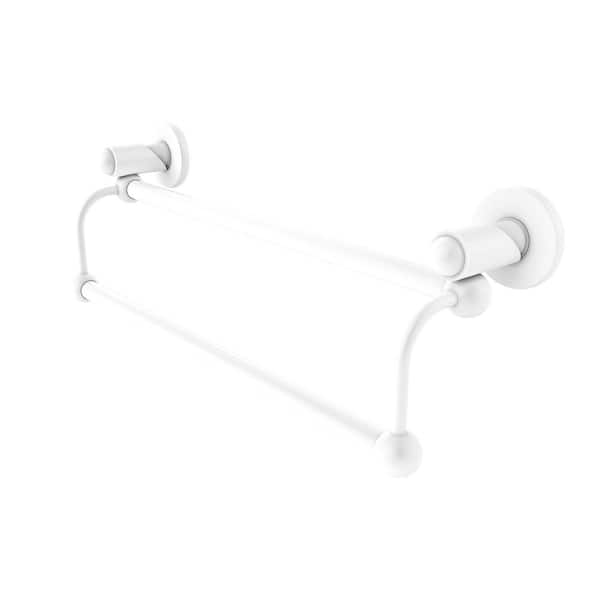 Allied Brass Soho Collection 30 in. Wall Mounted Double Towel Bar in Matte White