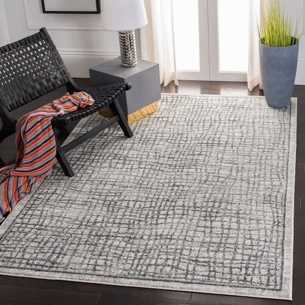 SAFAVIEH Adirondack Collection Accent Rug - 4' x 6', Blue & Silver, Modern  Abstract Design, Non-Shedding & Easy Care, Ideal for High Traffic Areas in