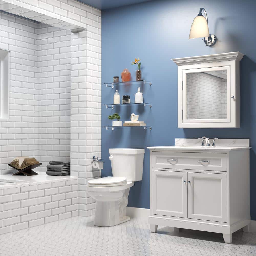 White Elongated Dual Flush High Efficiency Toilet