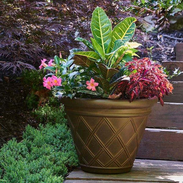 Large Planters, 25, 22 & 18 Cm Eco Friendly Indoor Plant Pots, Melange  Colours 
