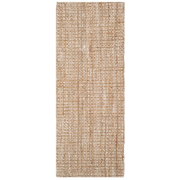 SAFAVIEH Natural Fiber Beige 3 ft. x 6 ft. Solid Runner Rug