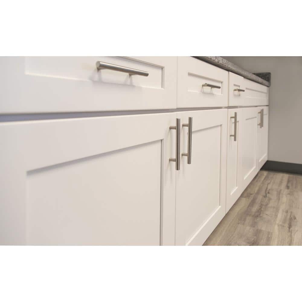 Stainless Steel Modern Bar Cabinet Pulls with Mounting Hardware, 8-Inch, 10-Pack