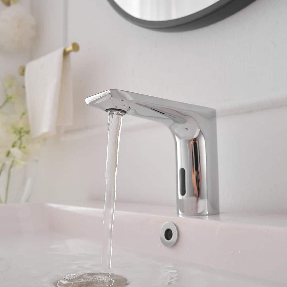 Polished Chrome Touchless Single Hole Bathroom Faucet