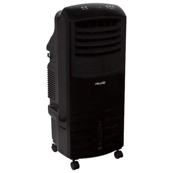 NewAir 1000 CFM 3-Speed 2-In-1 Portable Evaporative Cooler (Swamp Cooler) and Fan 300 sq. ft. with Large Water Thank - Black