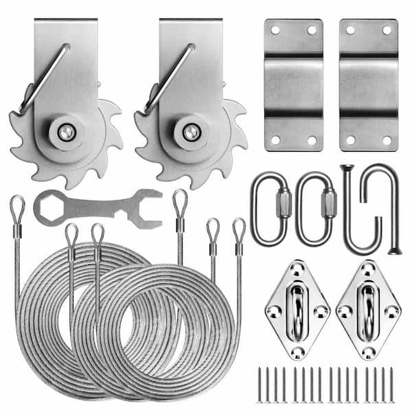 COLOURTREE Top-Notch Tension Ratchet Winch Square/Rectangle Sun Shade Sail Canopy Cable Wire Installation Kit