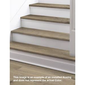 Parchment 0.98 in. Thick x 4.52 in. Width x 94 in. Length Waterproof Rigid Core Stair Nosing Molding