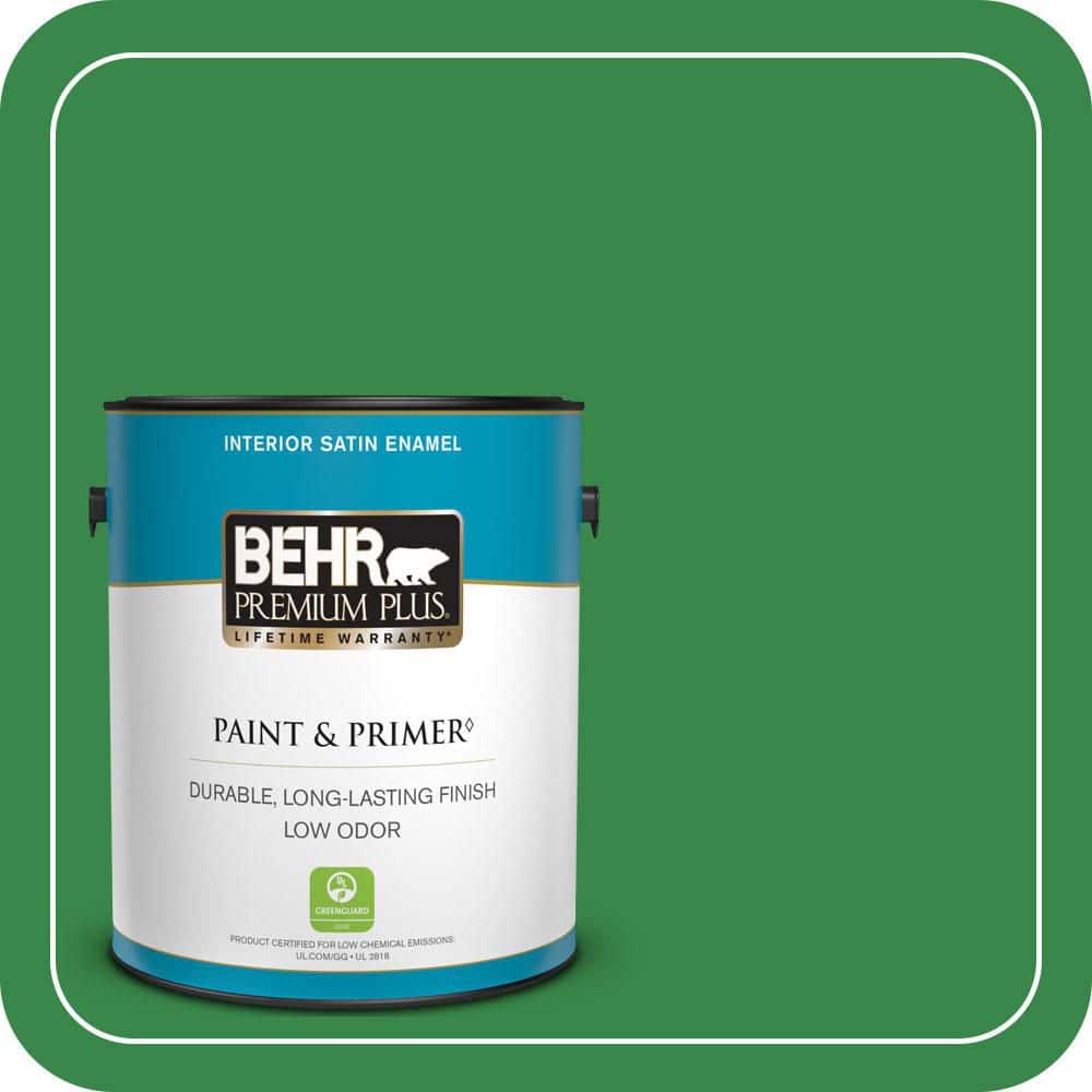 1 gal. #P400-7 Paradise of Greenery Satin Enamel Low Odor Interior Paint & Primer price history on PriceWatchPro