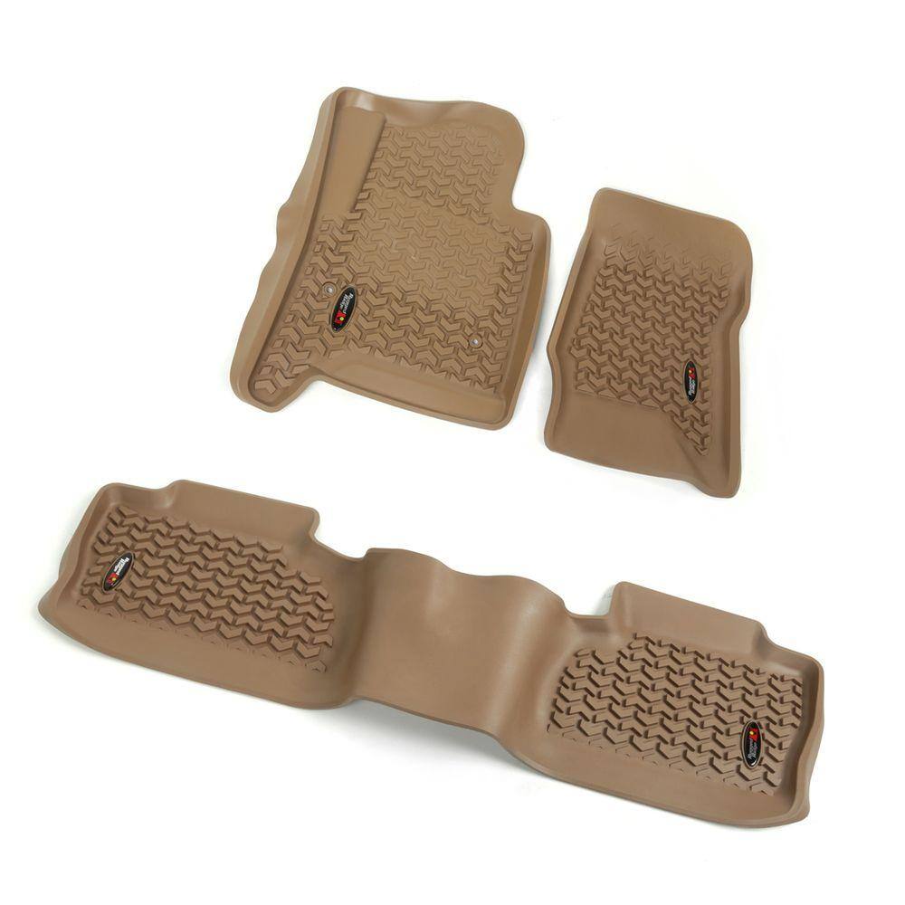 Rugged Ridge Floor Liners Tan 3Piece 20142016 GM Silverado/Sierra