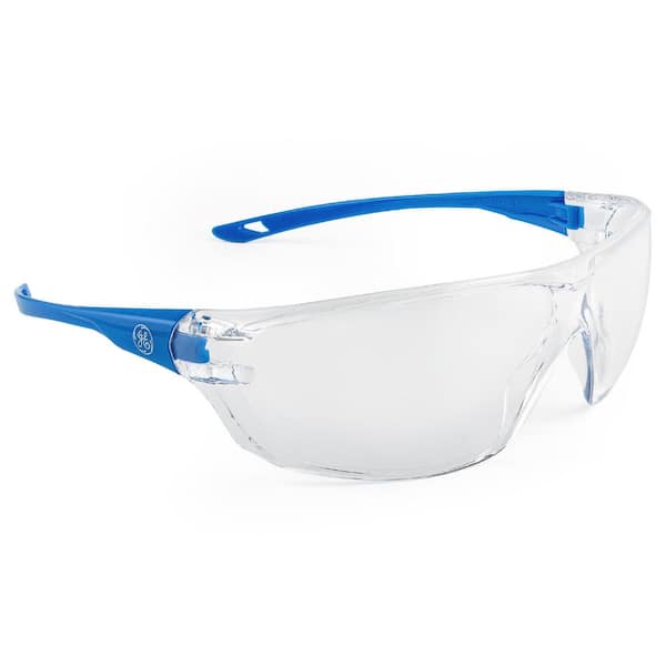 03 Series Blue Frame Safety Glasses w/ Clear Lens-ANSI Certified GE103C