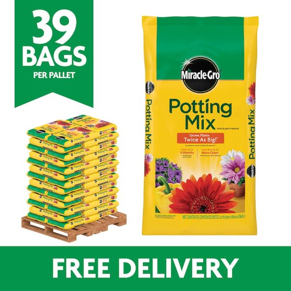Potting Mix Pallet, 78 cu. ft., For Indoor and Outdoor Container Plants, Soil (Pallet of 39 2 cu. ft. Bags)