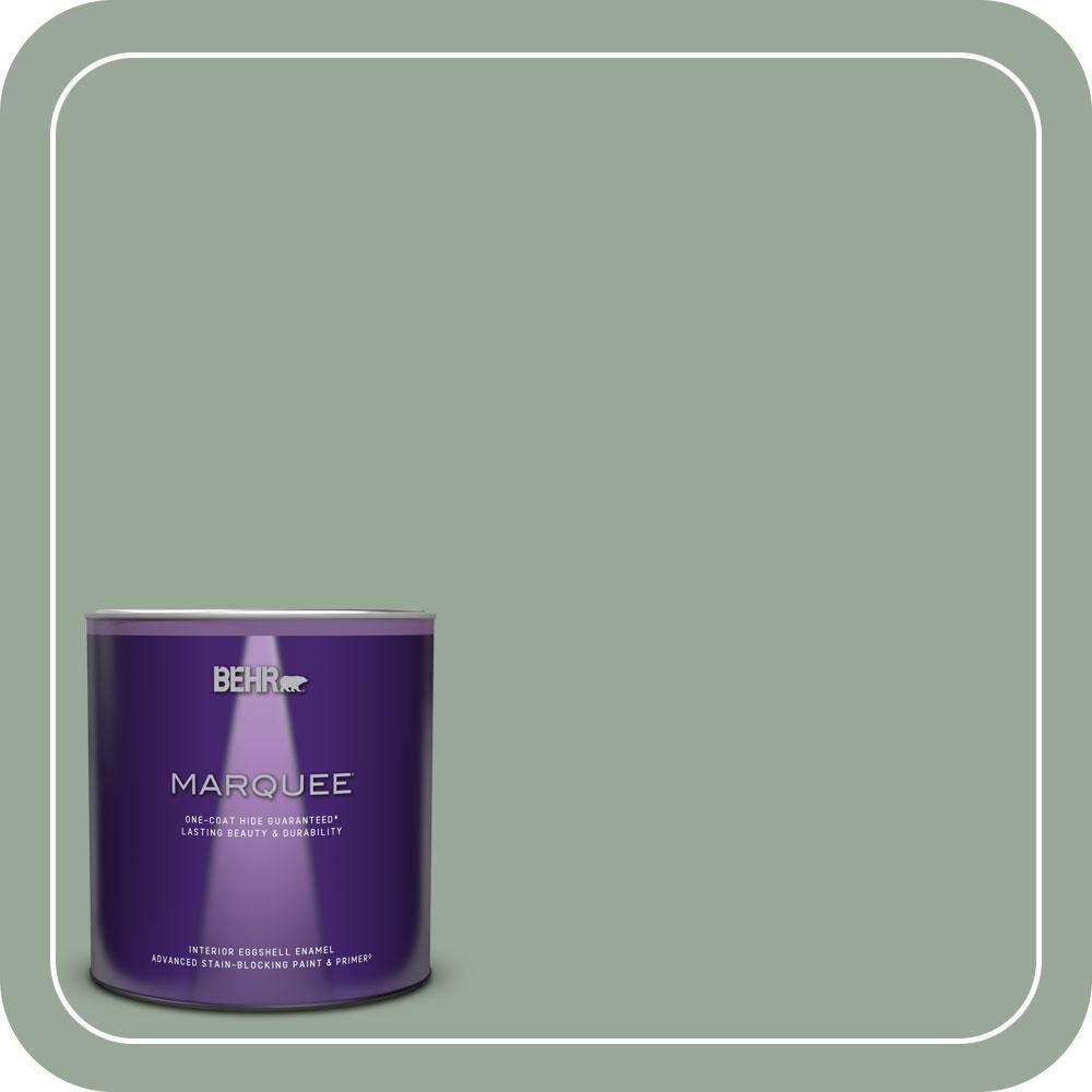 1 qt. #MQ6-17 Green Trellis One-Coat Hide Eggshell Enamel Interior Paint & Primer price history on PriceWatchPro