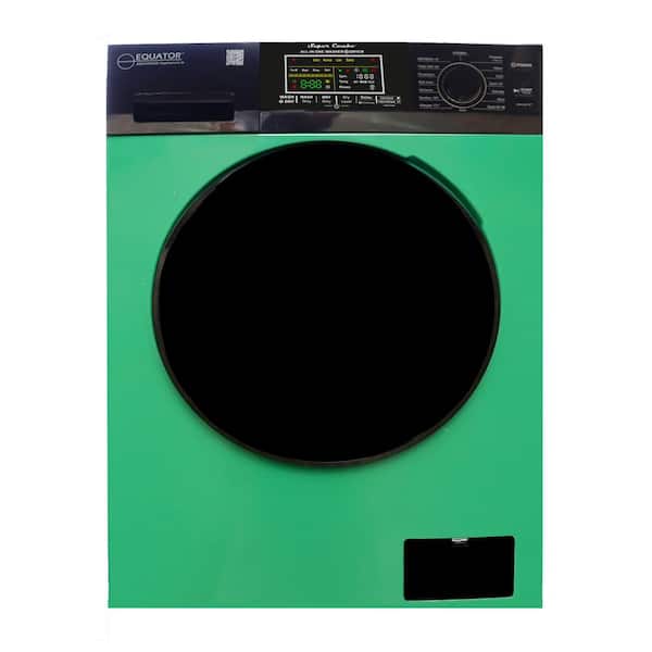 Equator 24 in. 1.9 cu.ft. Digital Compact 110V Vented/Ventless 18 lbs Washer Dryer Combo 1400 RPM in Green/Black