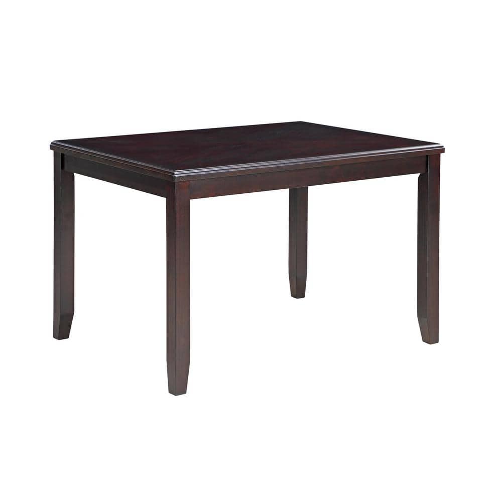 Ebony 48-Inch Rectangular Dining Table with 4 Chairs