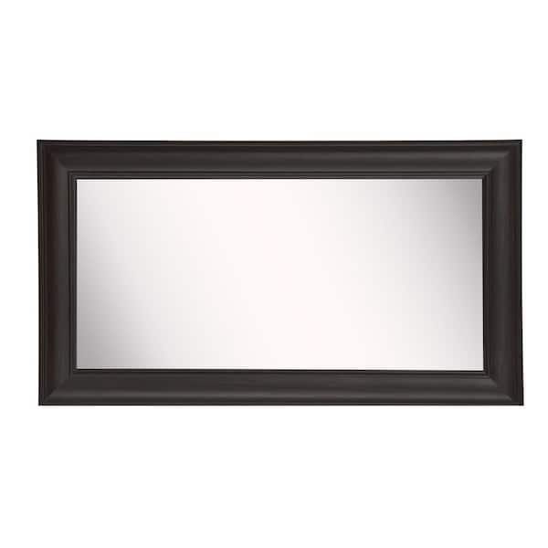 Unbranded Oversized Rectangle Dark Walnut Modern Mirror (77.5 in. H x 38.5 in. W)