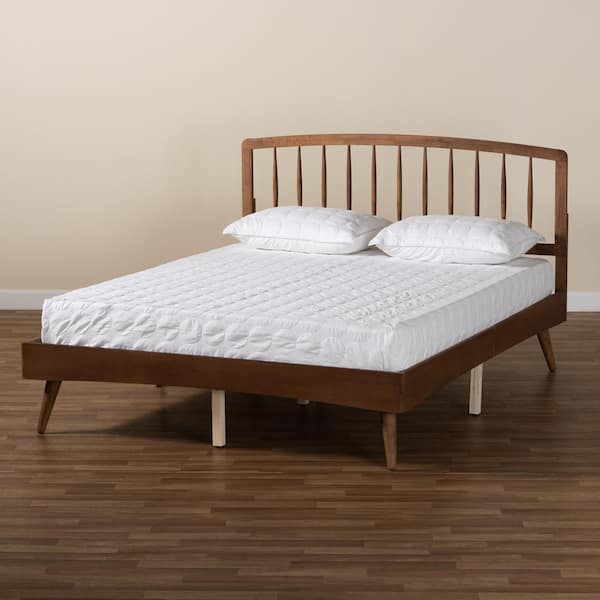 Baxton Studio Paton Walnut Brown King Platform Bed 201 11596 HD