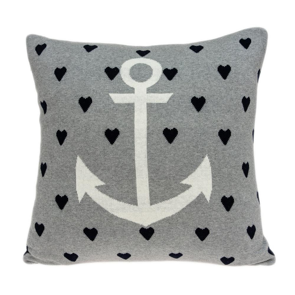 Gail Nautical Blue Throw Pillow
