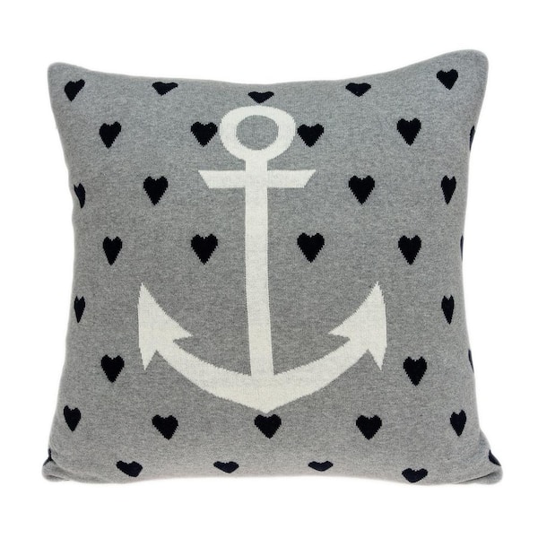 Unbranded Gail Nautical Blue Throw Pillow