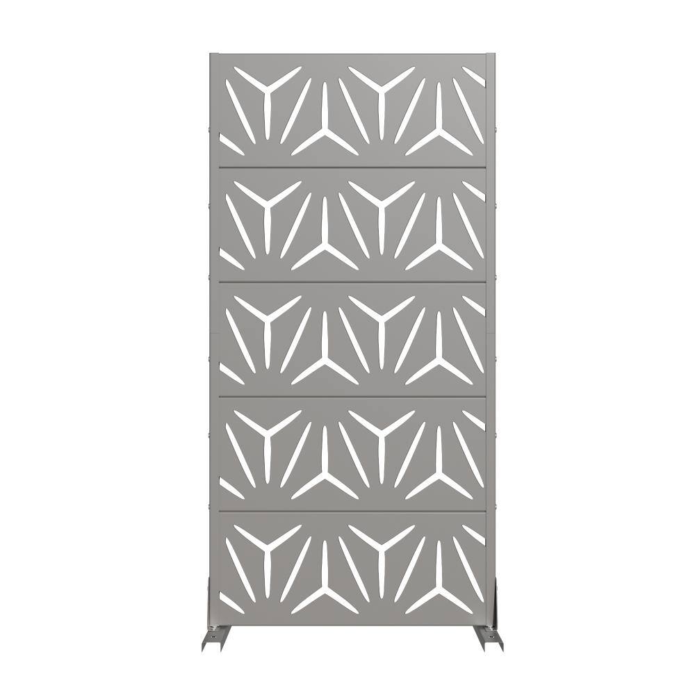 60 in. x 30 in. Gray Metal Privacy Screen Fence Garden Panels for Outside Lawn Garden price history on PriceWatchPro