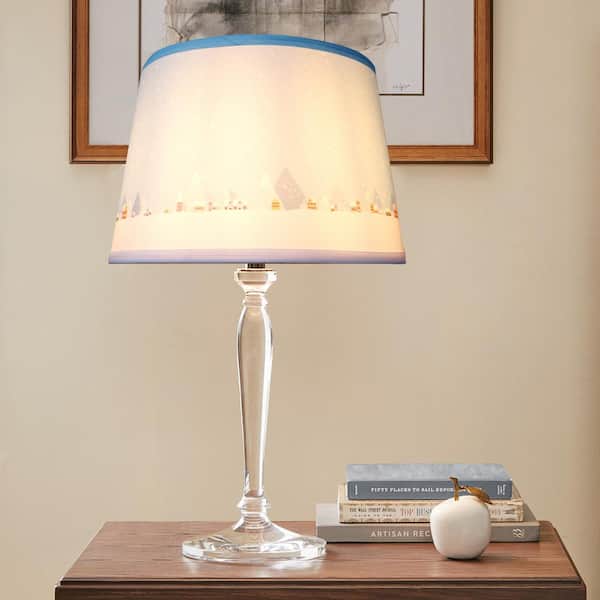 Winter Collection Limited Edition Round Empire Shape 12 in. x 10 in. x 8 in. Snowy Village Lamp Shade (2-Pack)