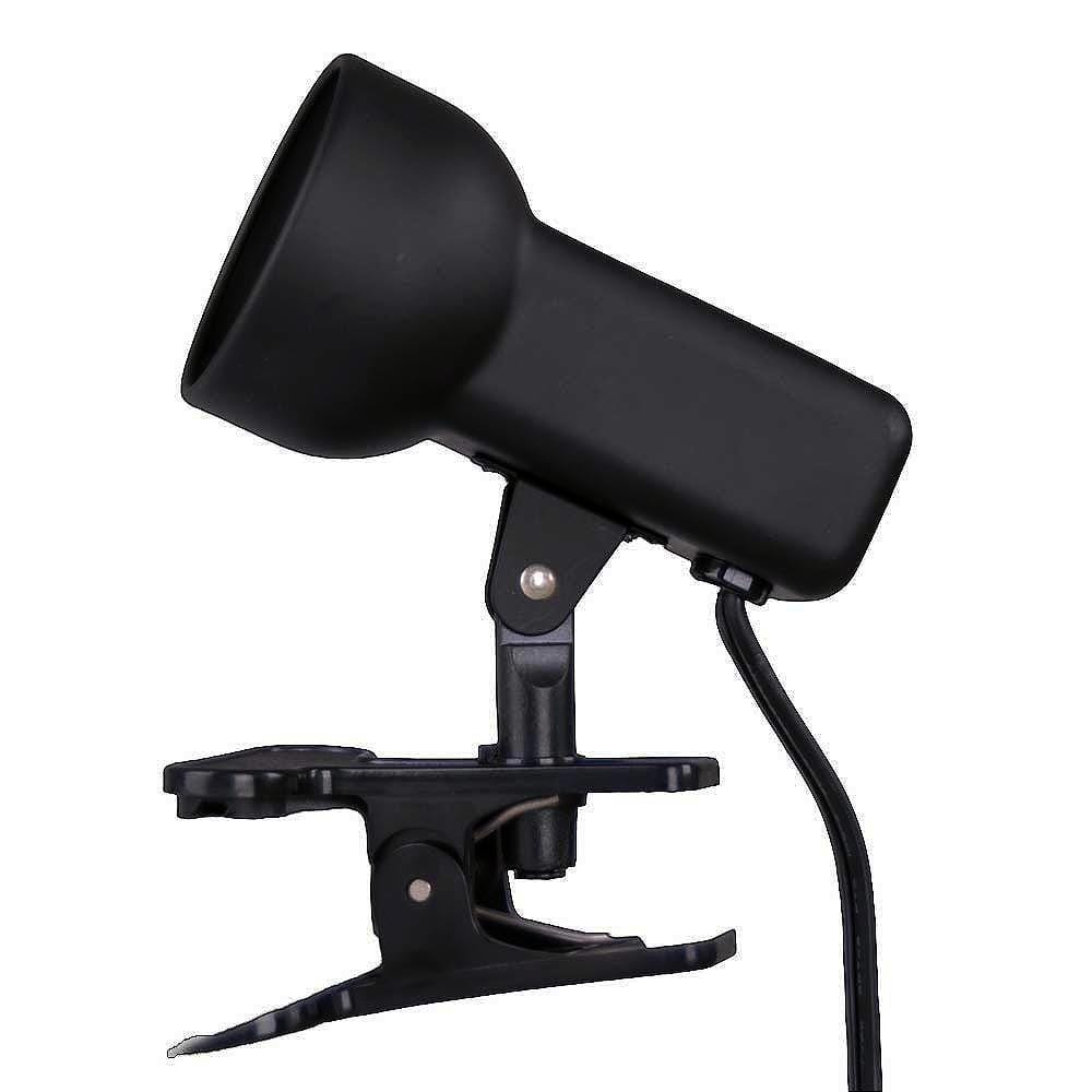 Black Portable Clip On Lamp, Clamp On Lights Home Depot